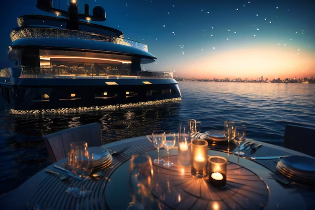 Romantic Dinner Cruise Table Setup