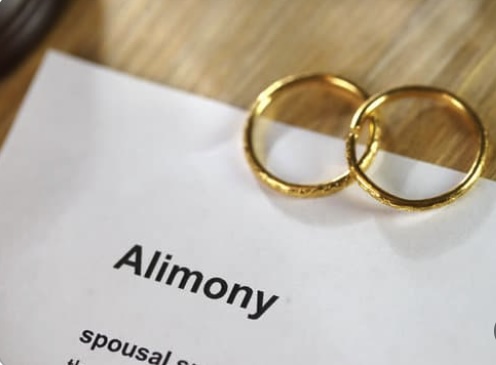 wedding ring and Alimony document