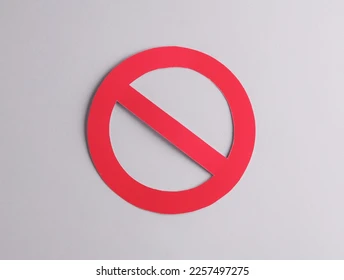Red prohibition sign